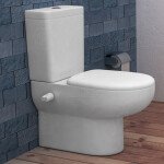 مرحاض بلان ملاصق للحائط G0686 بالشطاف الداخلى و السيديلى العادى بالعدة وطقم التثبيت من أيديال ستاندرد