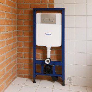 خزان دفن شاسية كامل ديورافيت WF1202000010 سمُك 12 سم بالوش WF5100021010 كروم لامع